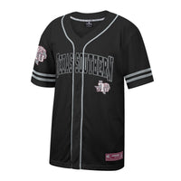 Texas Southern Tigers Free Spirited Mesh Button-Up Baseball Jersey - Black