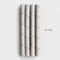 Farmhouse Wreath Goose Gift Wrap, Watercolor Goose Christmas Wrapping Paper, Winter Bird Wrapping Paper, Rustic Holiday Gift Wrap Roll