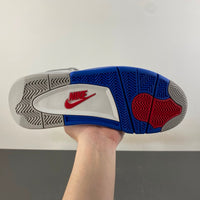 Retro Mid Top Sneakers, Blue White Red Colorway, Lace Up Design, Casual Gift for Sneaker Fans
