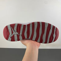 Retro High Top Sneakers, White Red Gray Colorway, Lace Up Design, Casual Gift for Sneaker Fans