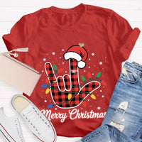 Festive Holiday Lights Shirt, Christmas Santa Hats and Lights T-Shirt, Adorable Xmas Graphic Tee, Comfy Winter Holiday Shirt, Christmas Present Tee