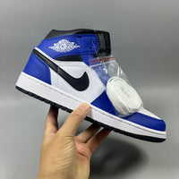 High Top Sneakers, Blue White Colorway, Lace Up Design, Casual Gift for Sneaker Fans