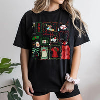 Holiday Medical Supplies Graphic Tee, Christmas Nurse T-Shirt, Adorable Hospital RN Christmas Party Shirt, Healthcare Worker Top