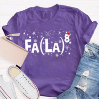 Humorous Holiday Math Graphic Shirt, Fa La La Equation Christmas Math Teacher T-Shirt, Retro Xmas Teacher Tee, Winter Math Lover Present Shirt