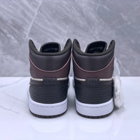Mid Top Sneakers, Beige Black Colorway, Lace Up Design, Casual Gift for Sneaker Fans
