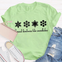 Christmas Teacher Shirt, Spread Kindness Like Snowflakes T-Shirt, Festive Holiday Graphic Tee, Winter Kindness Tee, Adorable Xmas Teacher Present