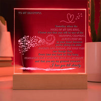 Sentimental Daughter Night Light, To My Daughter Acrylic Plaque, Daughter LED Acrylic Sign, Meaningful Birthday and Christmas Keepsake Present