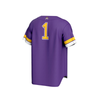 #1 ECU Pirates Lightweight Collegiate Baseball Fashion Jersey - Purple