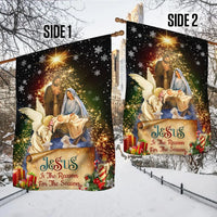 Nativity Scene Christmas Yard Flag, Jesus Is the Reason for the Season Garden Flag, Double Sided Christian Flag, Winter Holiday Yard Decor