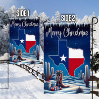 Double-Sided Lone Star State Yard Flag, Texas Merry Christmas Y'all Garden Flag, Southern Rustic Holiday Lawn Flag