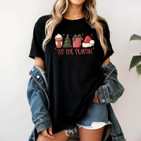 Festive Holiday Tree Graphic Tee, Tis the Season Christmas T-Shirt, Adorable Christmas Coffee Shirt, Winter Holiday Womens Tee