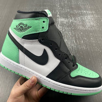 High Top Sneakers, Green Colorway, Glow in the Dark Detail, Lace Up Design, Casual Gift for Sneaker Fans