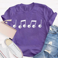 Festive Music Lover Holiday T-Shirt, Musical Note Snowman Christmas Shirt, Winter Snowman Melody Tee, Xmas Band Choir Teacher Present