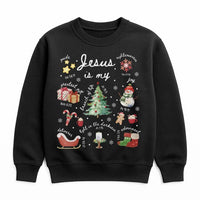 Religious Scripture Winter Crewneck, Jesus Is My Greatest Present Christmas Sweatshirt, Christian Bible Verse Holiday Pullover Sweater