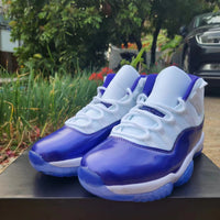 High Top Sneakers, White Purple Colorway, Lace Up Design, Casual Gift for Sneaker Fans