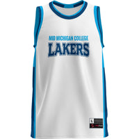 Mid Michigan College Lightweight Basketball Jersey - White