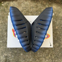 Slides, Blue Black Colorway, Slip On Design, Casual Gift for Shoe Lovers