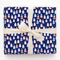Spooky Christmas Gift Wrap, Adorable Winter Ghost Wrapping Paper, Comfy Beanie Ghost Holiday Wrapping Paper, Whimsical Xmas Gift Wrap Roll