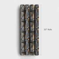 Snowy Village Holiday Gift Wrap, Vintage Steam Train Christmas Wrapping Paper, Nostalgic Xmas Wrapping Paper, Winter Present Gift Wrap Roll