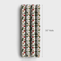 Modern Minimalist Tree Gift Wrap, Scandi Tree Christmas Wrapping Paper, Nordic Holiday Present Paper, Festive Xmas Wrapping Paper Roll