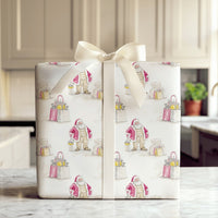 Tool Belt Santa Claus Gift Wrap, Handyman Santa Wrapping Paper, DIY Mechanic Christmas Wrapping Paper, Fun Holiday Carpenter Wrapping Paper