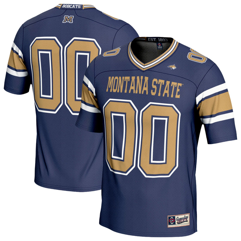 Montana State Bobcats Lightweight Football Fashion Jersey - Navy