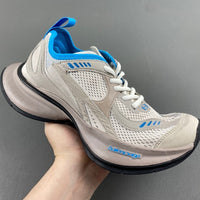 Low Top Sneakers, White Gray Colorway, Lace Up Design, Casual Gift for Sneaker Fans