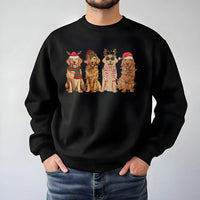 Humorous Holiday Dog Crewneck, Golden Retriever Christmas Sweatshirt, Retro Dog Mom Christmas Sweater, Golden Retriever Lover Sweatshirt