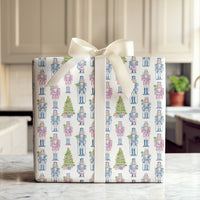 Watercolor Nutcracker Ballet Gift Wrap, Nutcracker Christmas Wrapping Paper, Festive Tree Holiday Wrapping Paper, Pastel Holiday Gift Wrap