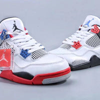 Sneakers, White Red Colorway, Mismatched Colorway, Lace Up Design, Casual Gift for Sneaker Fans