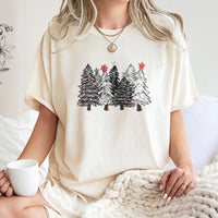Modern Pine Forest T-Shirt, Minimalist Christmas Tree Shirt, Winter Nature Graphic Tee, Festive Holiday Christmas Shirt, Unisex Xmas Present