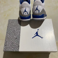 Retro Low Top Sneakers, Blue White Colorway, Lace Up Design, Casual Gift for Sneaker Fans