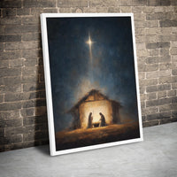 Bethlehem Star Nativity Wall Art, Nativity Scene Canvas Print, Holy Night Christian Canvas, Religious Nativity Decor, Christmas Faith Present