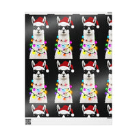 Adorable Llama with Sunglasses Gift Wrap, Humorous Alpaca Christmas Wrapping Paper, Retro Holiday Wrapping Paper, Xmas Animal Gift Wrap Roll Paper