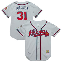 Atlanta Braves Greg Maddux Gray 1995 Throwback Authentic Jersey