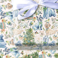 Watercolor Holiday Gift Wrap, Terrier Dog Christmas Wrapping Paper, Scottish Terrier Present Paper, Adorable Dog Lover Holiday Wrapping Paper