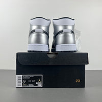 Mid Top Sneakers, White Black Silver Colorway, Lace Up Design, Casual Gift for Sneaker Fans