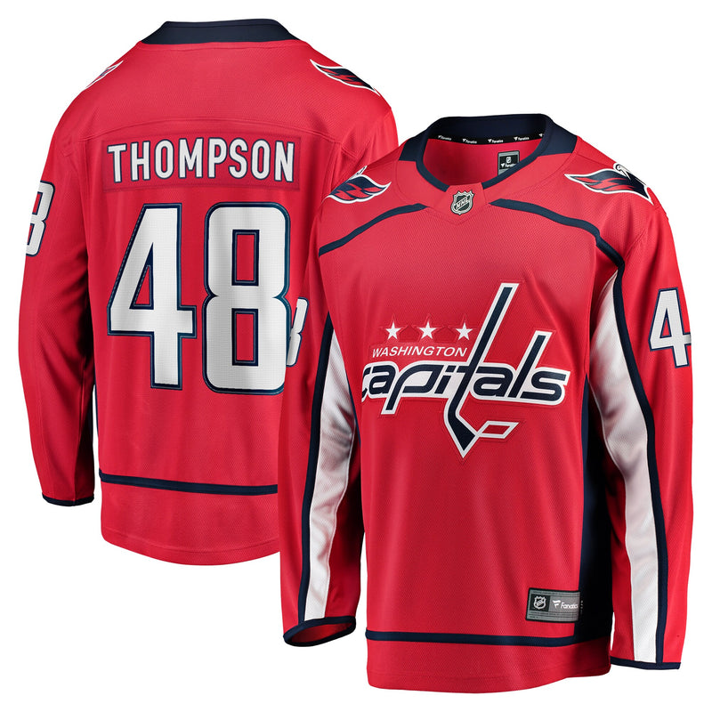 Washington Capitals Logan Thompson Red Home Premier Breakaway Player Jersey