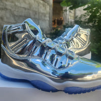 High Top Sneakers, Silver Colorway, Lace Up Design, Casual Gift for Sneaker Fans
