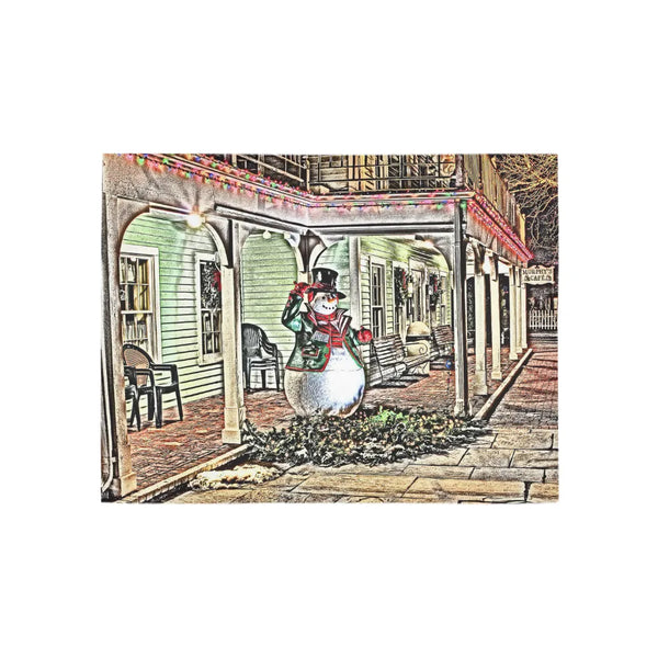 Christmas Winter Scene Runner Rug, Snowman Holiday Runner Rug, Festive Hallway Runner Rug, Seasonal Floor Runner Rug, Xmas Ho