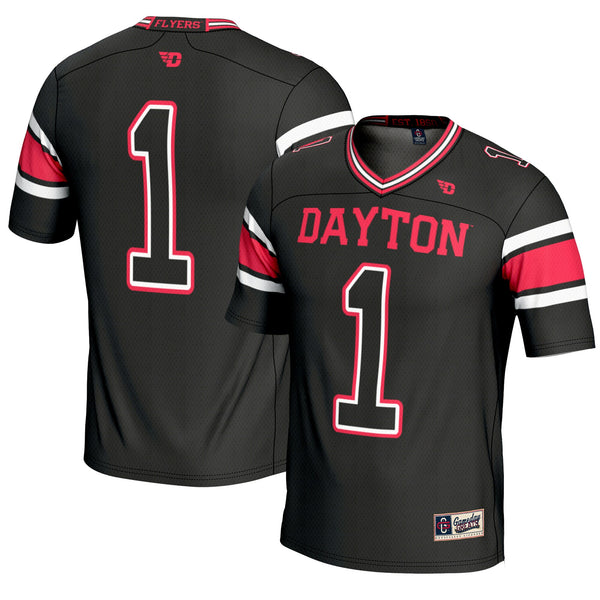 #1 Dayton Flyers Endzone Football Jersey - Black