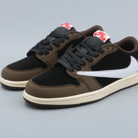 Low Top Sneakers, Brown Black Colorway, Reverse Hook Design, Lace Up Design, Casual Gift for Sneaker Fans