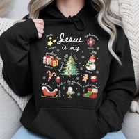 Religious Bible Verse Holiday Sweatshirt, Jesus Is My Christmas Hoodie, Faith Christian Xmas Pullover, Nativity Story Present for Women