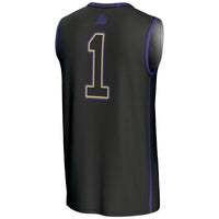 #1 James Madison Dukes Lightweight Basketball Jersey - Black