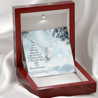 Christmas Scripture Pendant Necklace, Luke 2:11 Bible Verse Necklace, 14k White Gold Stainless Steel Jewelry, Religious Present for Women