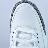 Retro Sneakers, White Purple Colorway, Lace Up Design, Casual Gift for Sneaker Fans
