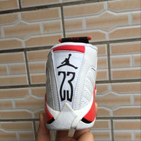 Sneakers, White Red Colorway, Lace Up Design, Casual Gift for Sneaker Fans