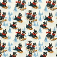 Festive Dog Gift Wrap, Miniature Schnauzer Christmas Wrapping Paper, Adorable Puppy Holiday Wrapping Paper, Dog Lover Gift Wrap Paper Roll