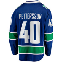 Vancouver Canucks Elias Pettersson Blue Home Breakaway Jersey