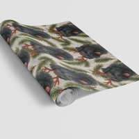 Holiday Dog Antlers Gift Wrap, Bouvier des Flandres Wrapping Paper, Winter Dog Breed Present Paper, Christmas Gift Wrap for Dog Lovers